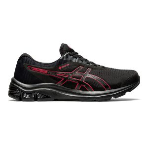 ASICS 亞瑟士 Gel-pulse 12 Gtx 男鞋 慢跑鞋 黑/紅 [1011A848-001]